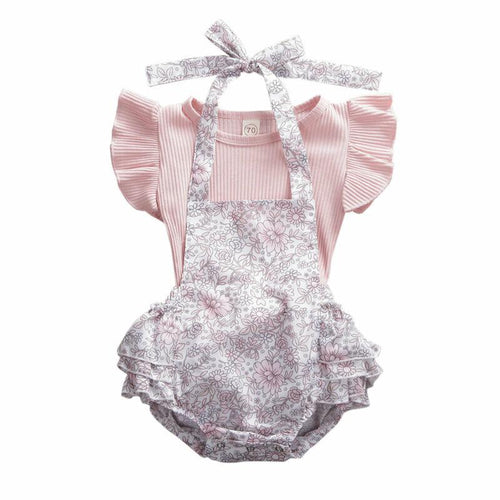 Laney Ruffled Romper Set