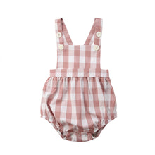 Pink Gingham Baby Romper