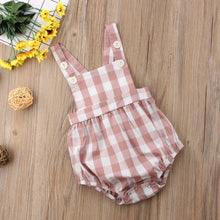 Pink Gingham Baby Romper