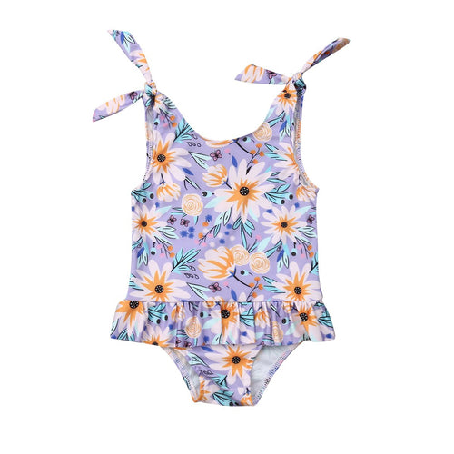 Violet Floral Swimsuit