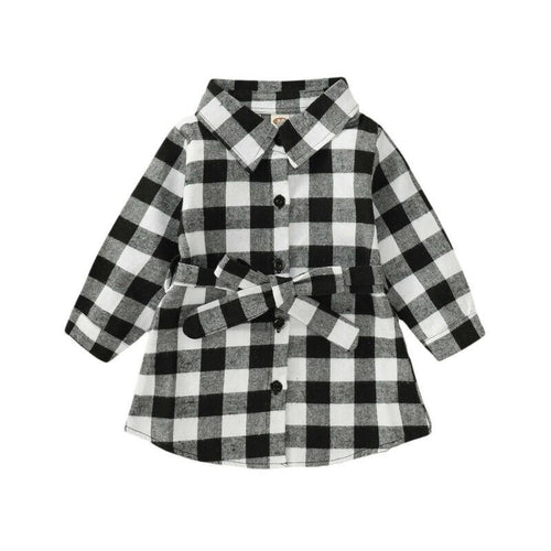 Angelina Plaid Shirt Dress