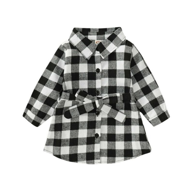 Angelina Plaid Shirt Dress