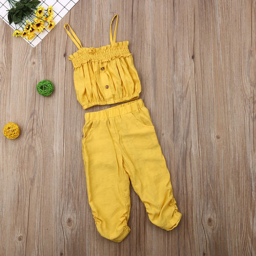 Mustard Toddler Two Piece Outfit