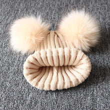 Double Ball Winter Baby Beanie