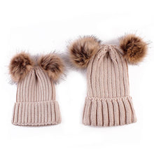 Double Pom Mom and Me Beanies