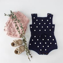 Dot Knit Baby Romper