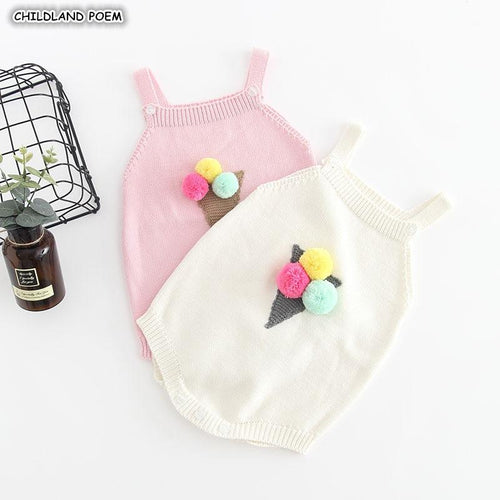 Ice Cream Baby Knit Romper