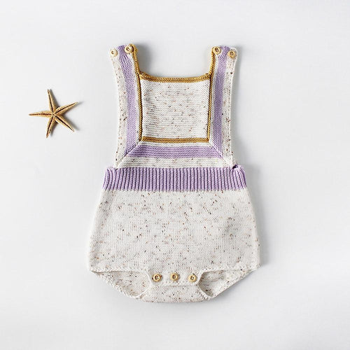 Pastel Knit Baby Girl Romper