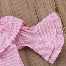 Striped Baby Outfit with Distressed Pants