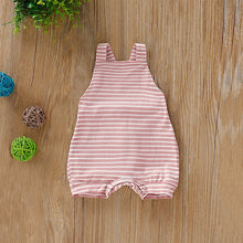 Classic Pink Stripe Baby Romper