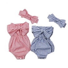 Cute Baby Girl Striped Romper