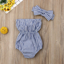 Cute Baby Girl Striped Romper