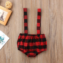 Buffalo Plaid Suspender Shorts