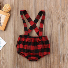 Buffalo Plaid Suspender Shorts