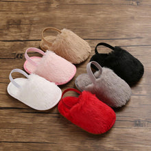 Faux Fur Baby Slides