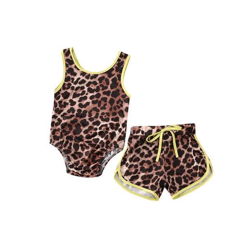 NYC Leopard Swimsuit and Shorts