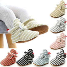 Striped Baby Booties