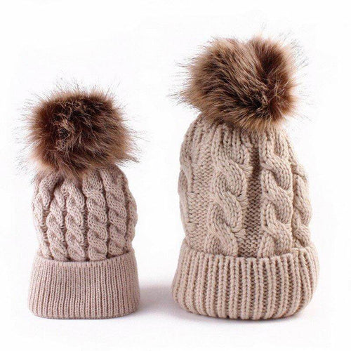 Mom and Me Beanie - Khaki