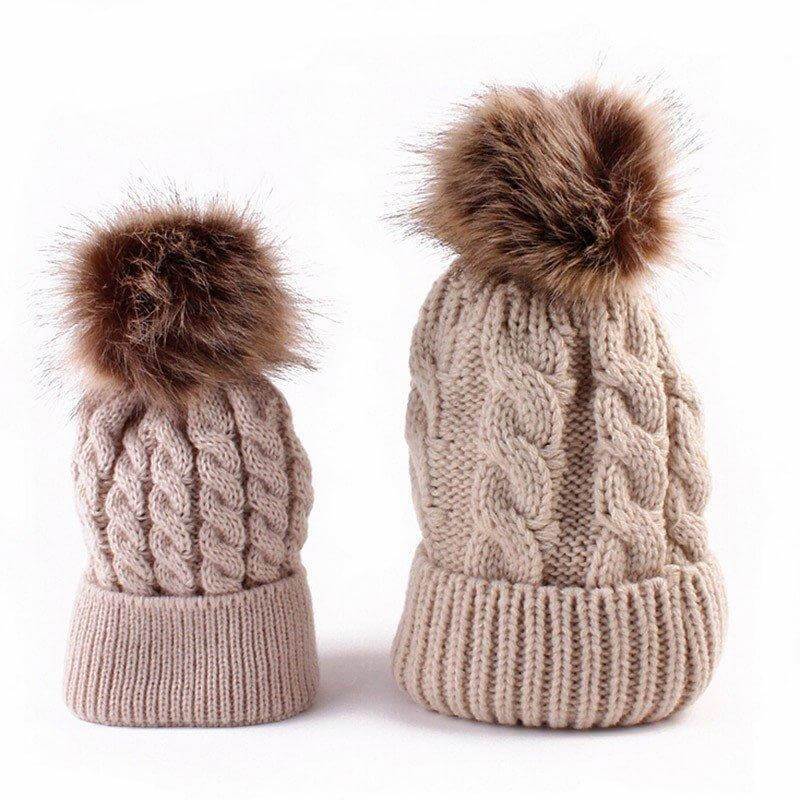 Mom and Me Beanie - Khaki