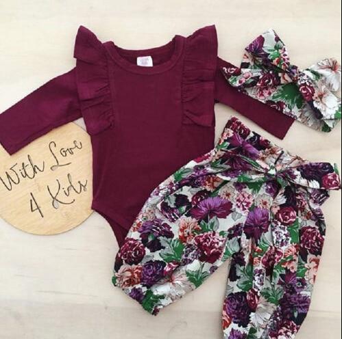 Floral Baby Three Piece Set