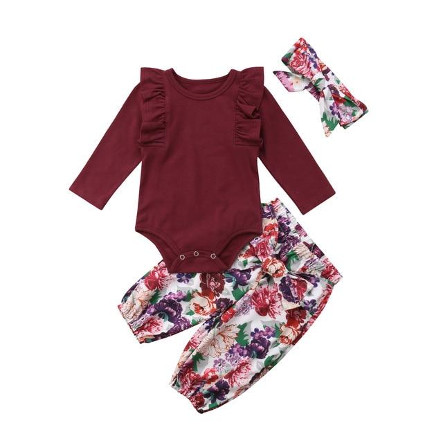 Floral Baby Three Piece Set