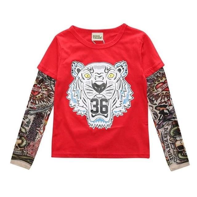 Lion Red Tattoo Top