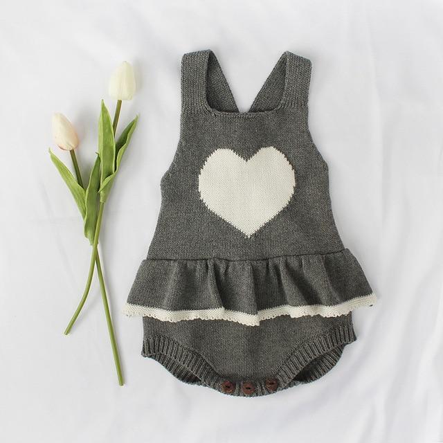 Heart Knit Romper