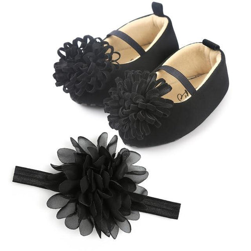 Ruffled Baby Shoes and Headband