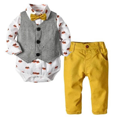 Mustard Gentleman Bowtie Outfit