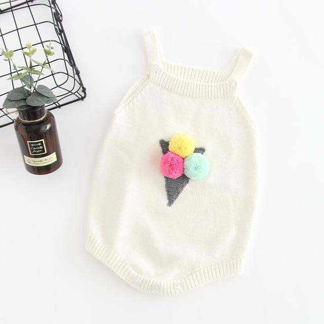 Ice Cream Baby Knit Romper
