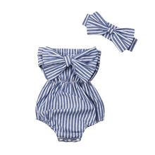 Cute Baby Girl Striped Romper