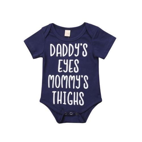 Daddy's Eyes Mommys Thighs Onesie