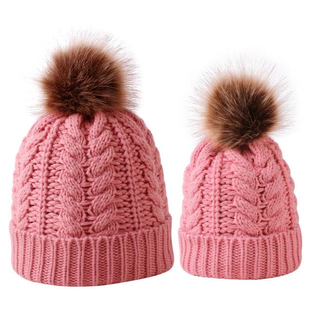 Mom and Me Beanies - Pink