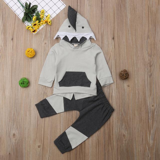 Shark Hooded Baby Outfit