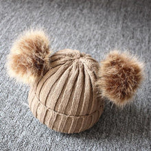 Double Ball Winter Baby Beanie