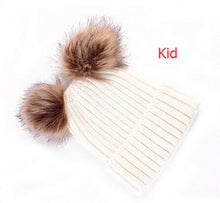 Double Pom Mom and Me Beanies
