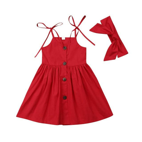 Button Down Trendy Toddler Dress