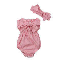 Cute Baby Girl Striped Romper