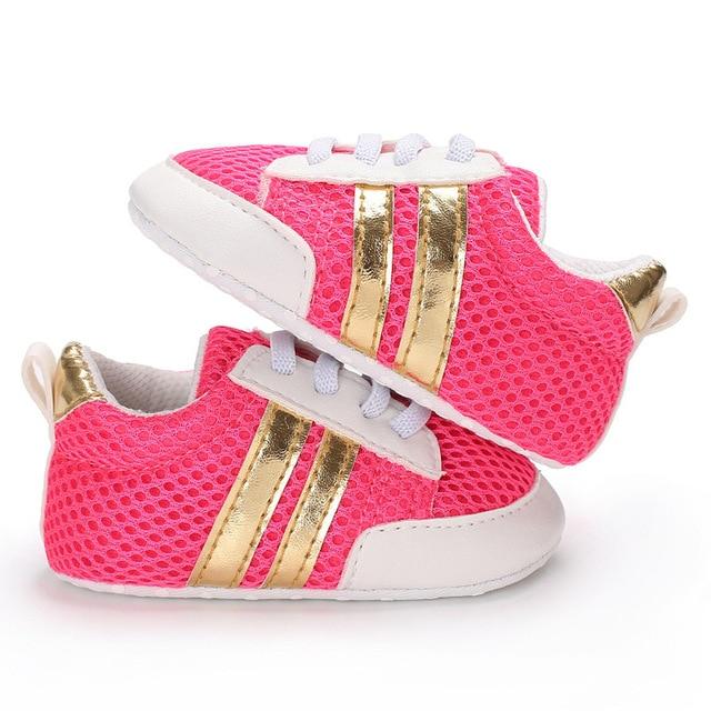 Double Striped Mesh Baby Shoes