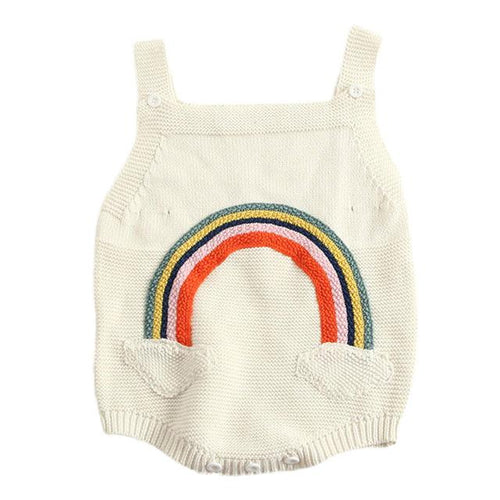 Rainbow Knit Romper