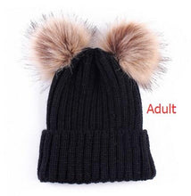 Double Pom Mom and Me Beanies