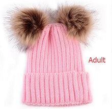 Double Pom Mom and Me Beanies