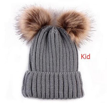 Double Pom Mom and Me Beanies